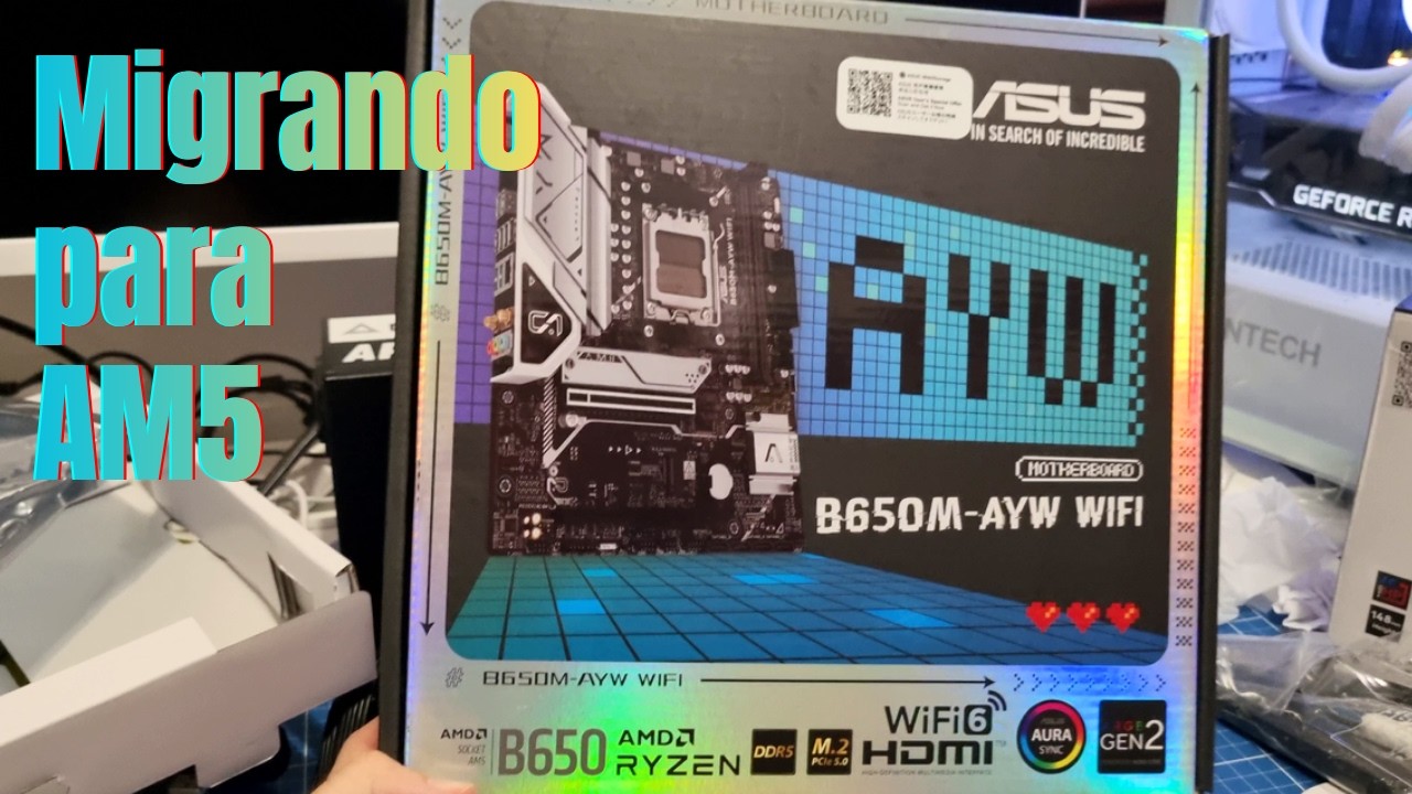 Quase fali Montando um PC AM5 - Review Rápido ASUS B650M-AYW WIFI