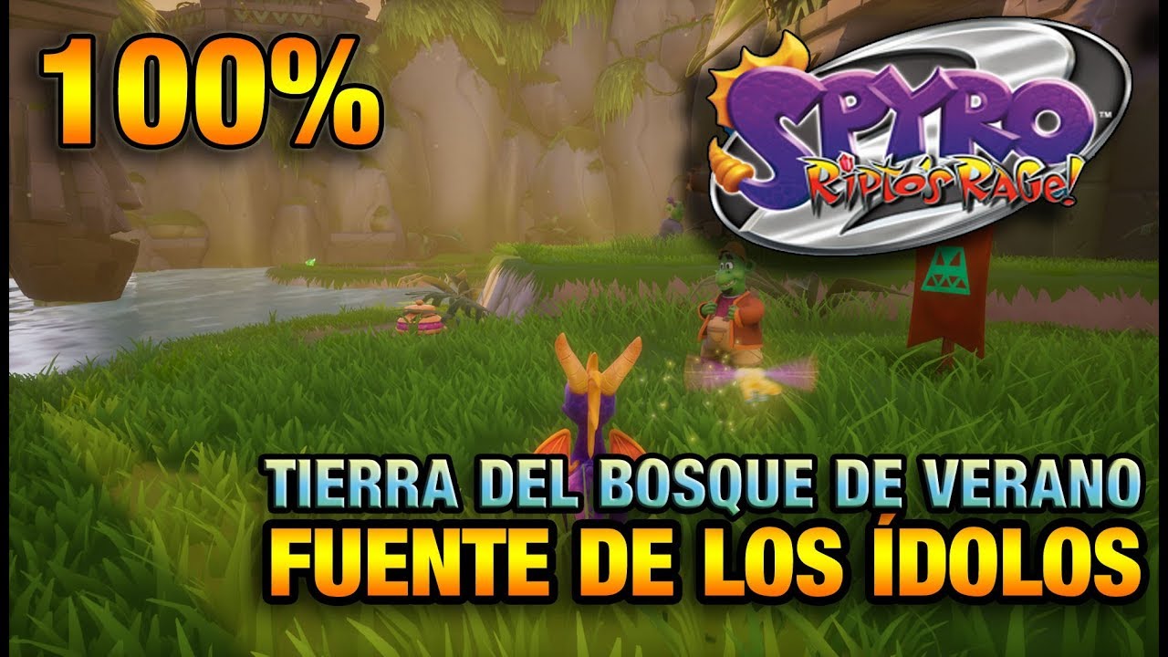 SPYRO 2 | 100% y TROFEOS de FUENTE DE LOS ÍDOLOS | BOSQUE DE VERANO | GEMAS, ORBES, TALISMAN