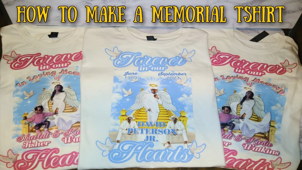 HOW TO MAKE A MEMORIAL TSHIRT SUPER EASY!! NO CRICUT