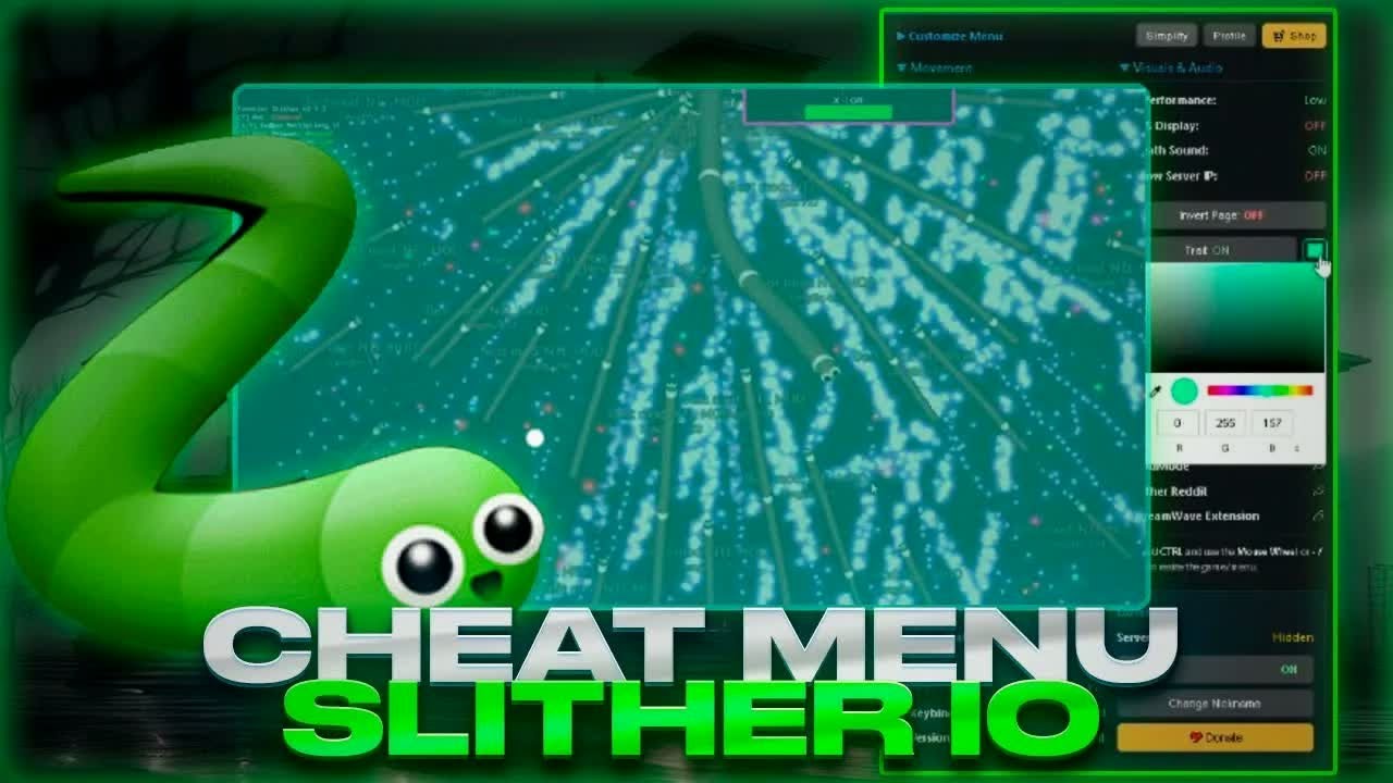 New Cheat - Slither.Io PC | Best Cheats For Slither Io | Many Functions | FREE