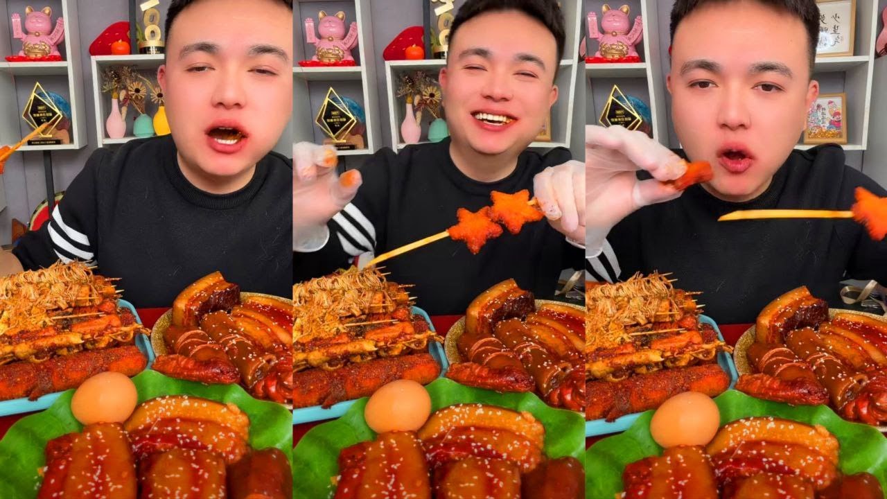 Super Spicy Chinese Hot Pot with Big Meatballs & Veggies ASMR