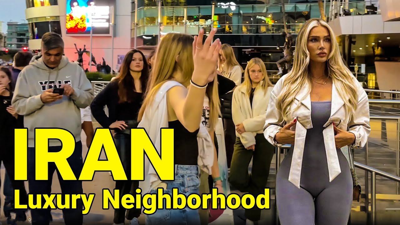 Tehran City NightLife 🇮🇷 Night Walk In Luxury Neighborhood | IRAN ایران