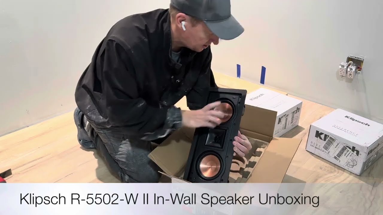 Klipsch Reference R-5502-W II in-Ceiling/In-wall Dual Home Theater Speaker Unboxing Video