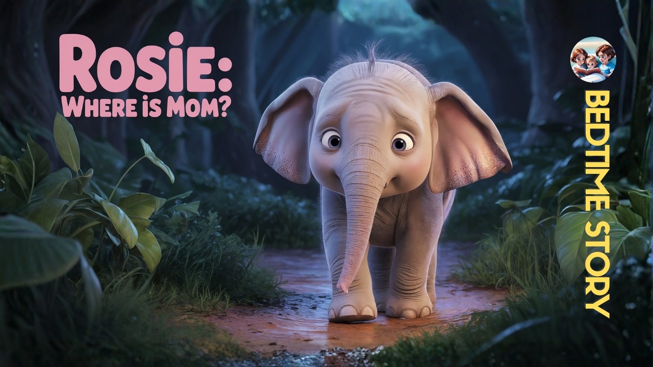 Baby Elephant Story: Rosie Finds Her Mom | Bedtime Learning for Kids | Preschool & Kindergarten