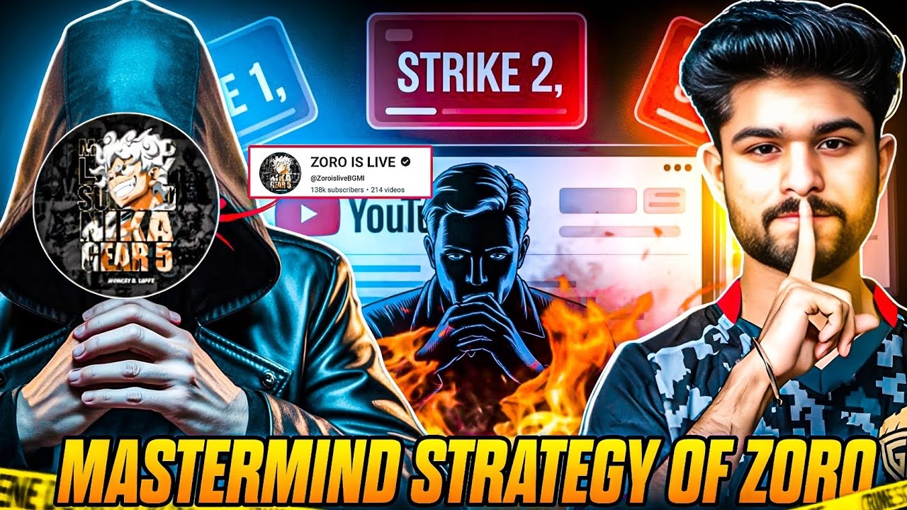 Master Mind strategy of @ZoroisliveBGMI 😳Why LolzZz Hit Copyright Strike's On Multiple Channels? 