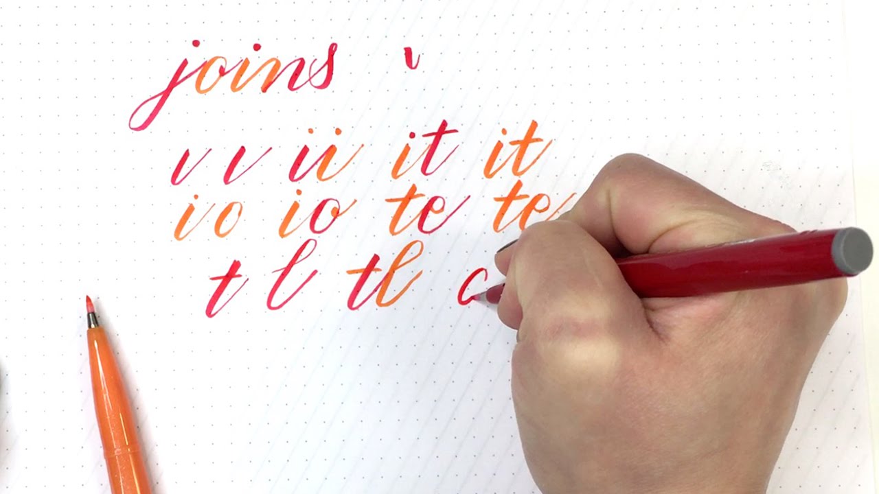 Learn BRUSH LETTERING | Joins + letter pairs