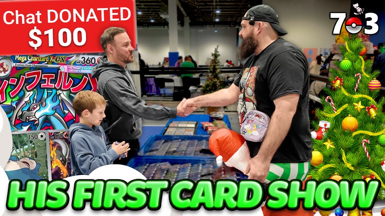 The YouTube Chat Helped Him Buy HIS FAVORITE CARDS | 703 Holiday Trade Show | Vendor POV