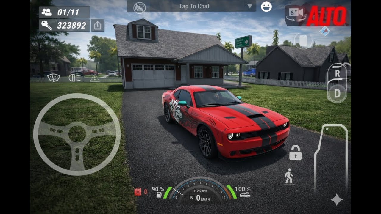 Dodge Challenger SRT Hellcat - CarParking Driving School Gameplay |Graphics4K Ultra