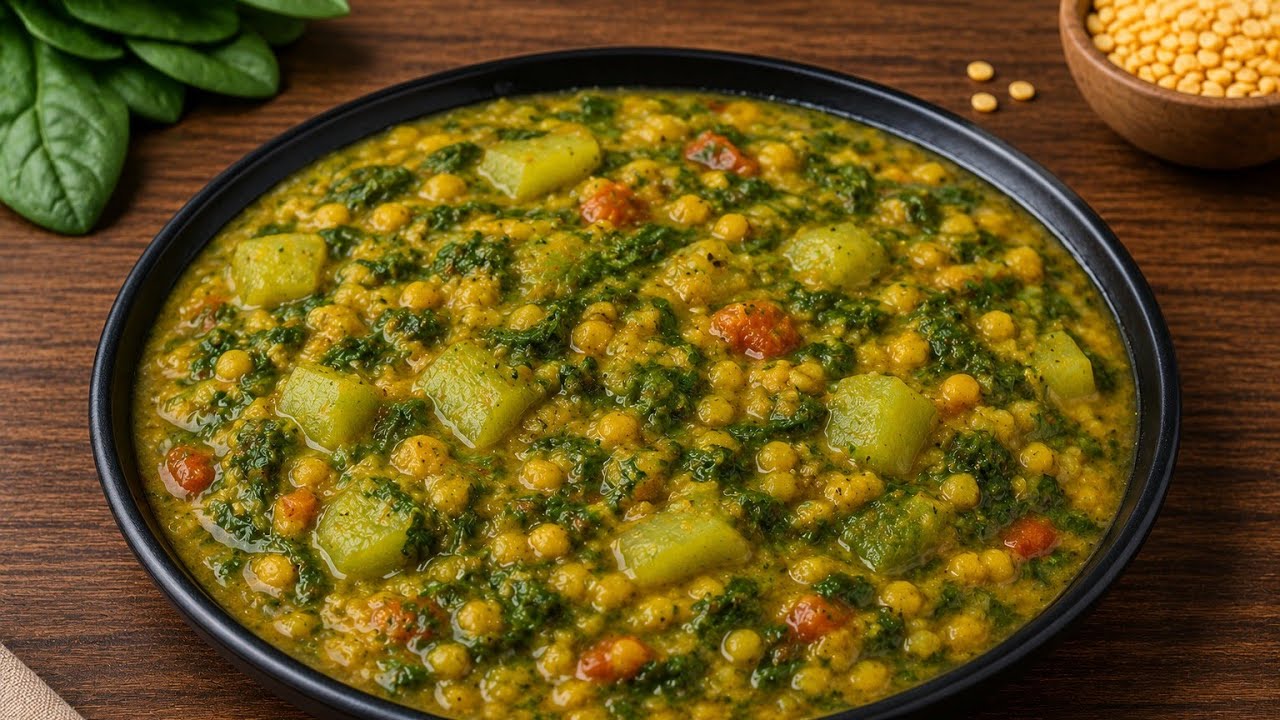 🥬 अरहर दाल में लौकी पालक | Arhar Dal Lauki Palak | Simple Gharghuti Recipe