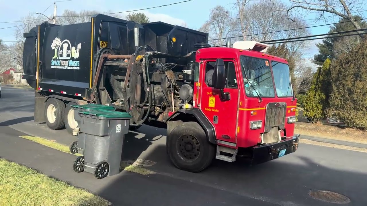 Town of Natick, Ma DPW 514 ~ Peterbilt 320 G-S Products Collecstar-8000 ASL Recycling Truck