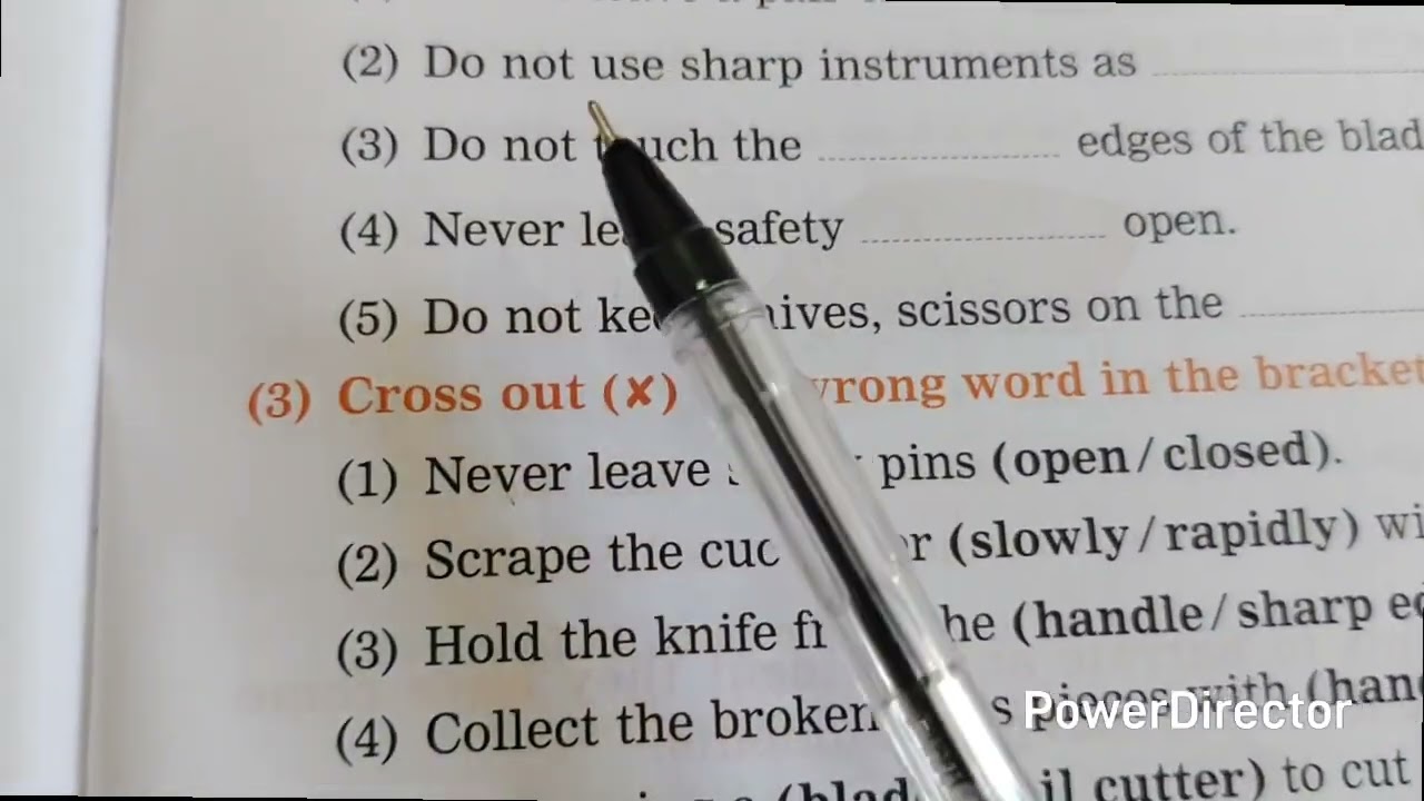 The importance of keeping sharp instrument safely | 2 nd std | EVS 