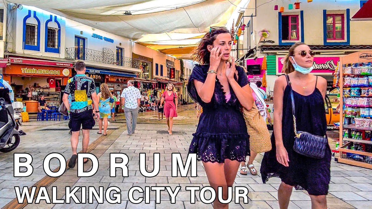 Bodrum City Walking Tour, Turkey. 4K