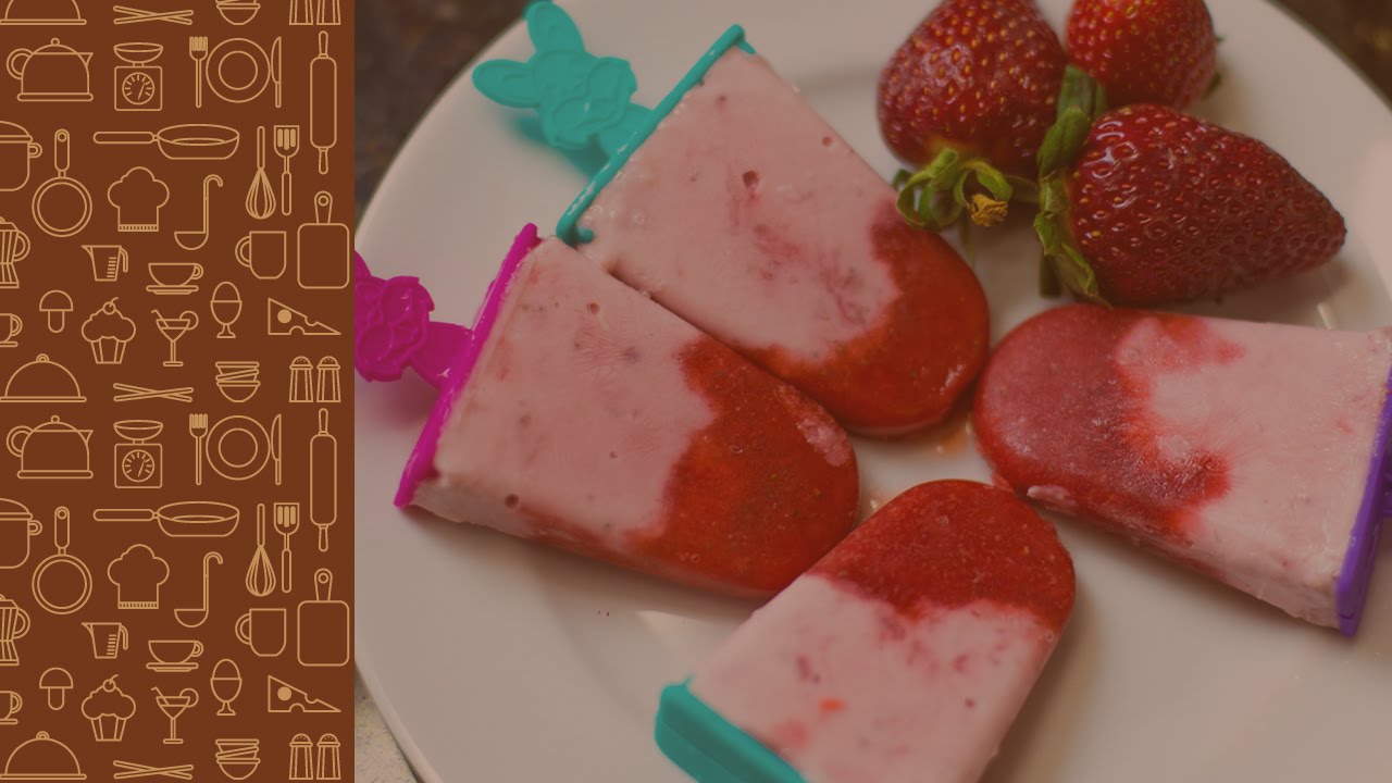 Picolé de Morango no Micro-ondas | Cozinha da Cátia