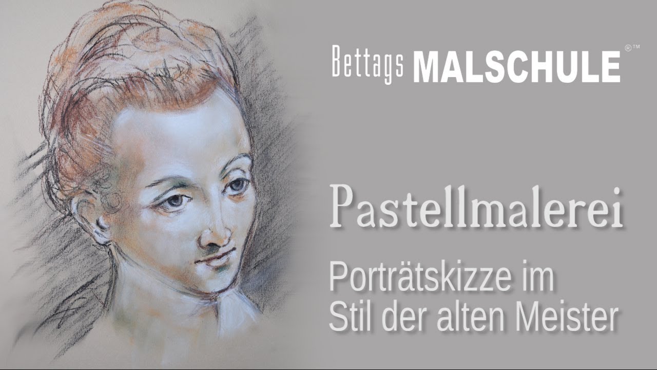 Pastellmalerei - Porträtskizze im Stil der alten Meister nach Barocci