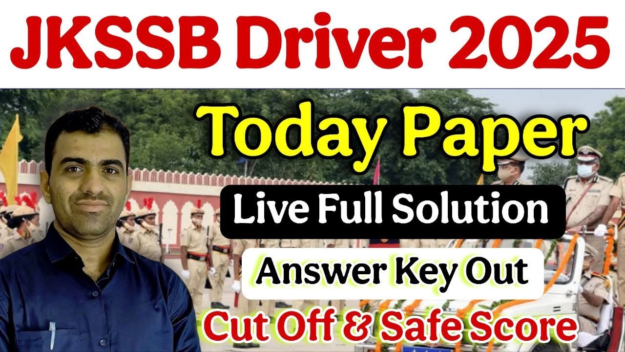 EXAM HELD ON 15.06.2025 || JKSSB DRIVER PAPER 15.06.2025 FULL SOLUTION #JKSSB_DRIVER_PAPER_SOLUTION