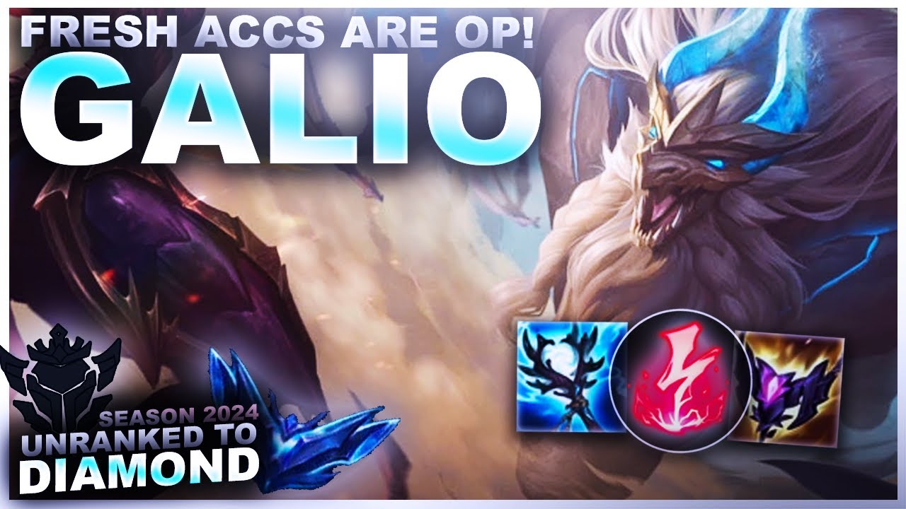 FRESH ACCOUNTS ARE INSANE! GALIO! - Unranked to Diamond | League of Legends