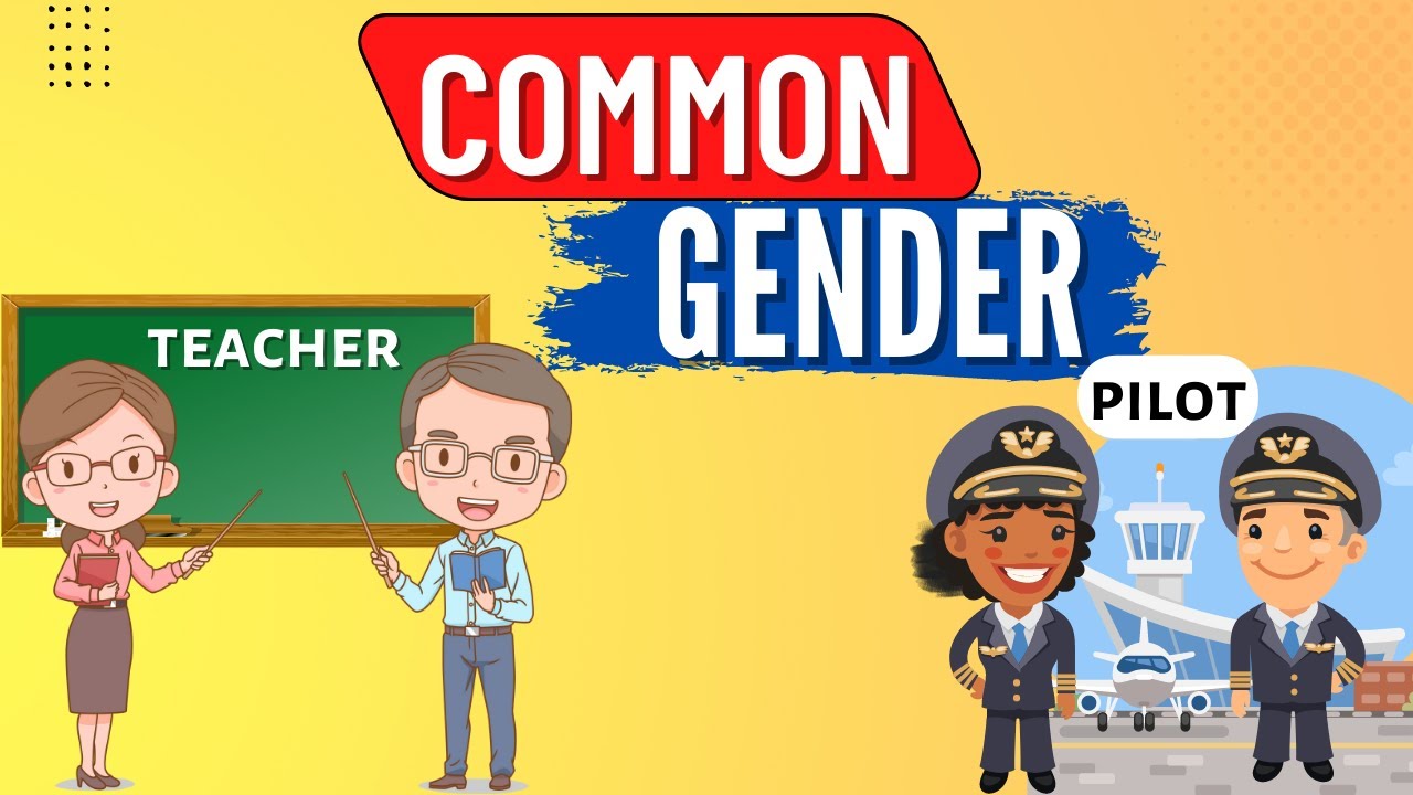Common Gender Words in English | Common Gender Nouns | Smiling Santa