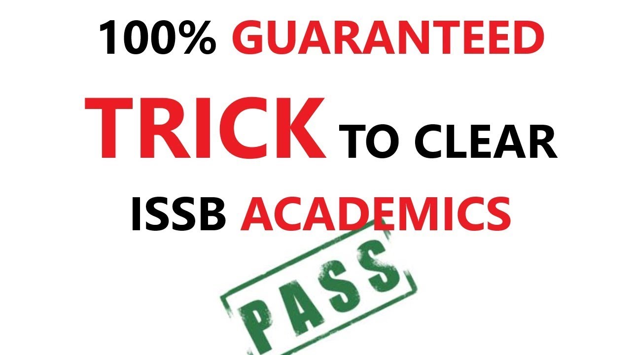 How To Clear ISSB Academics Test. 100% Usefull trick