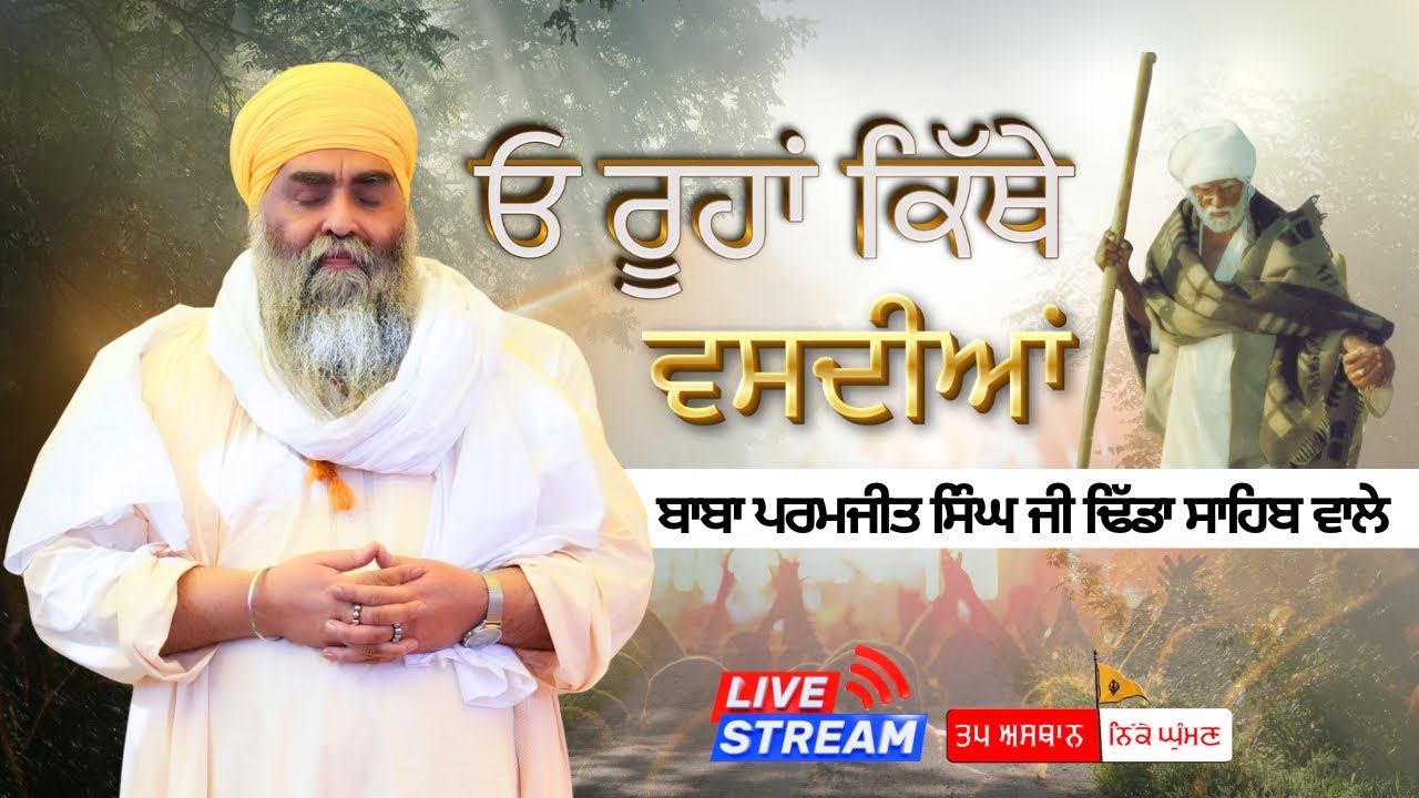 ਓ ਰੂਹਾਂ ਕਿੱਥੇ ਵਸਦੀਆਂ | ਬਾਬਾ ਪਰਮਜੀਤ ਸਿੰਘ ਜੀ ਢਿੱਡਾ ਸਾਹਿਬ ਵਾਲੇ | Tap Asthan Nikke Ghuman