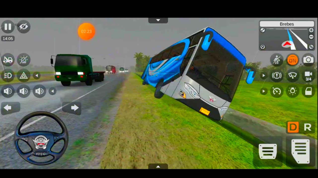 Indonesia: Bus Simulator Indonesia| The Bus fell into the valley| Mobile Game| Games
