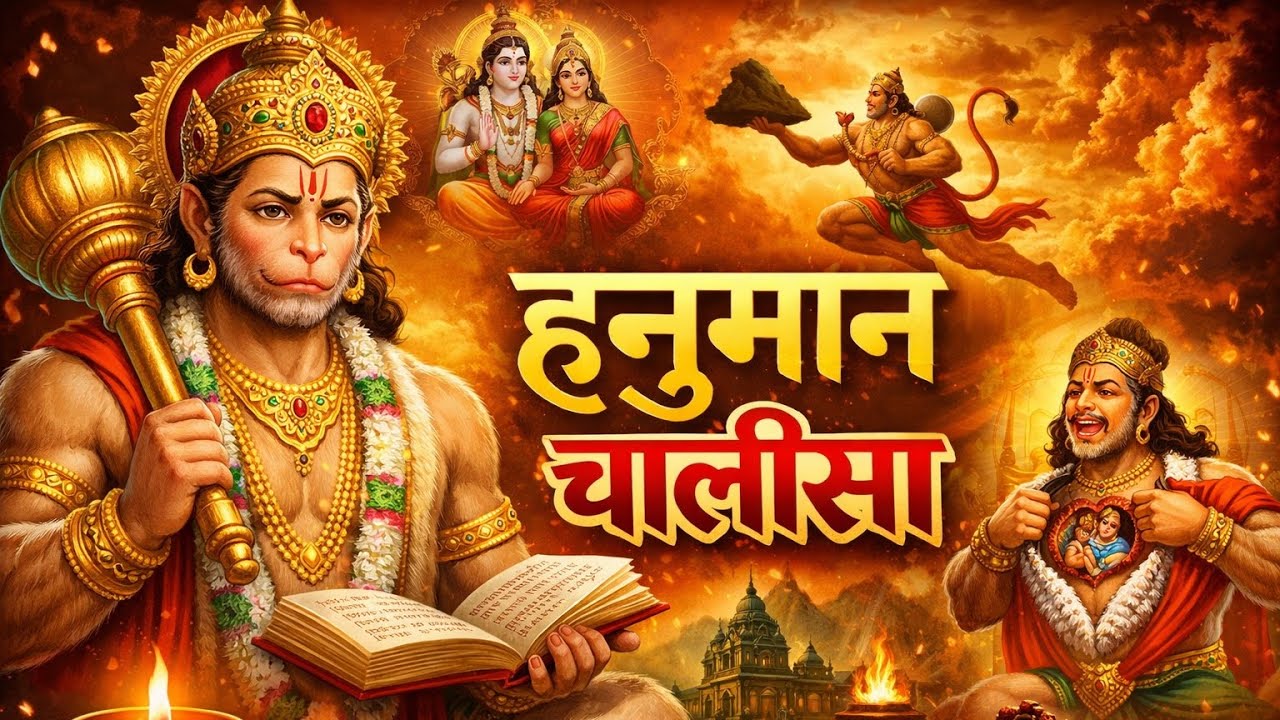 Hanuman Chalisa पॉवरफ़ॉल🔥 | संकट मोचन पाठ #hanumanchalisa 