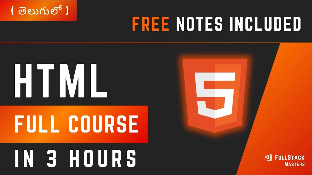 HTML Full Course For Beginners in Telugu Under (3 Hours) 2025🔥🔥🔥 |  #htmlcourse #htmlforbeginners