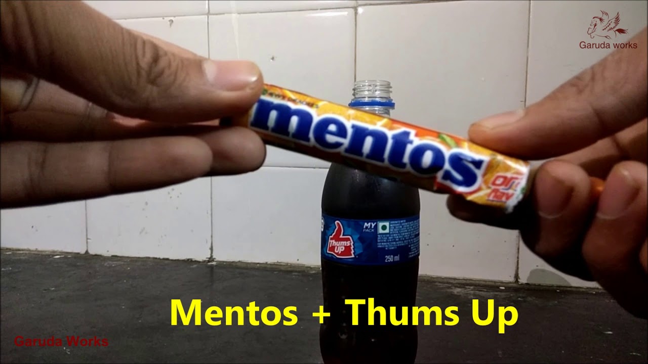 Thums Up Vs Mentos Experiment | Thums Up And Mentos Reaction