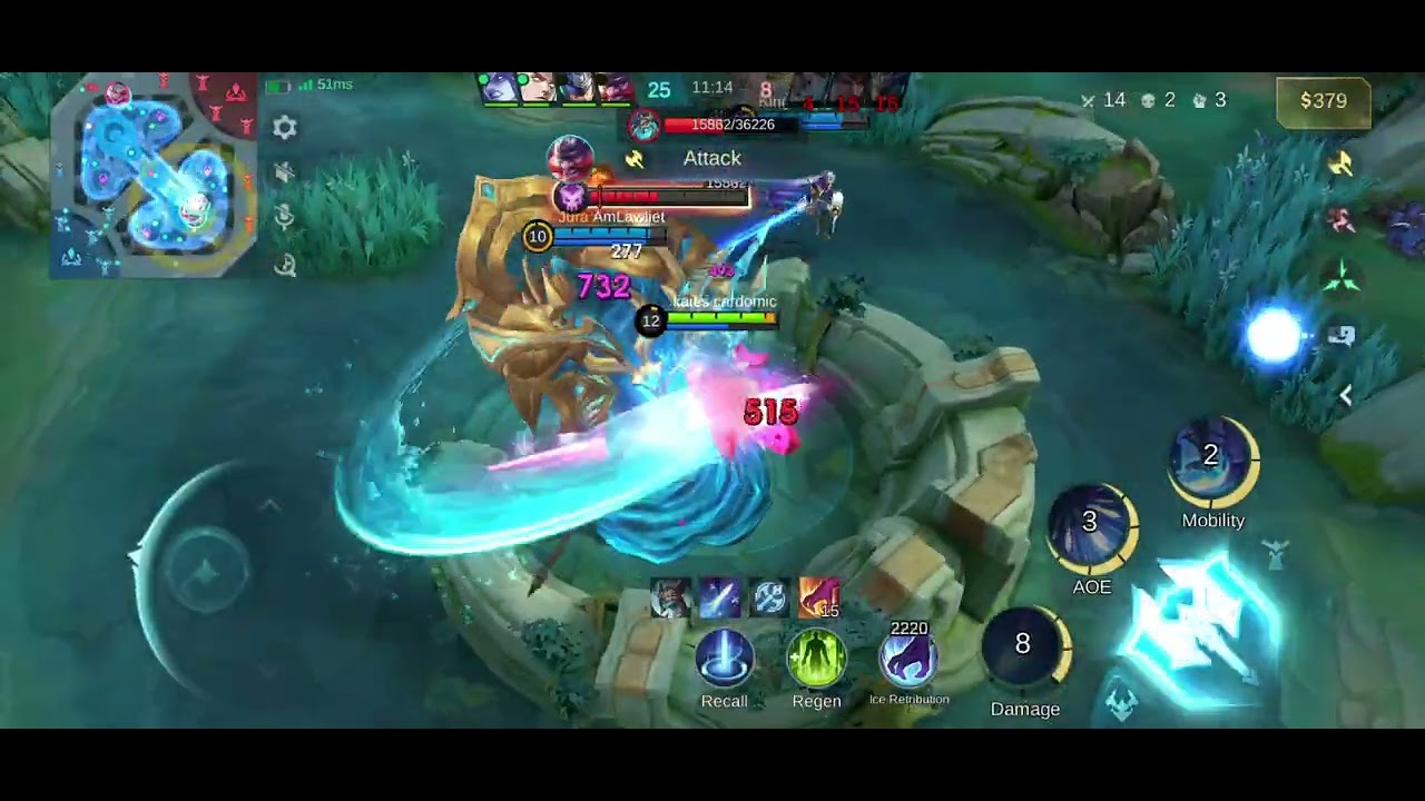 3x triple kill 32 kda MVP playes in mlbb broken hero insane end