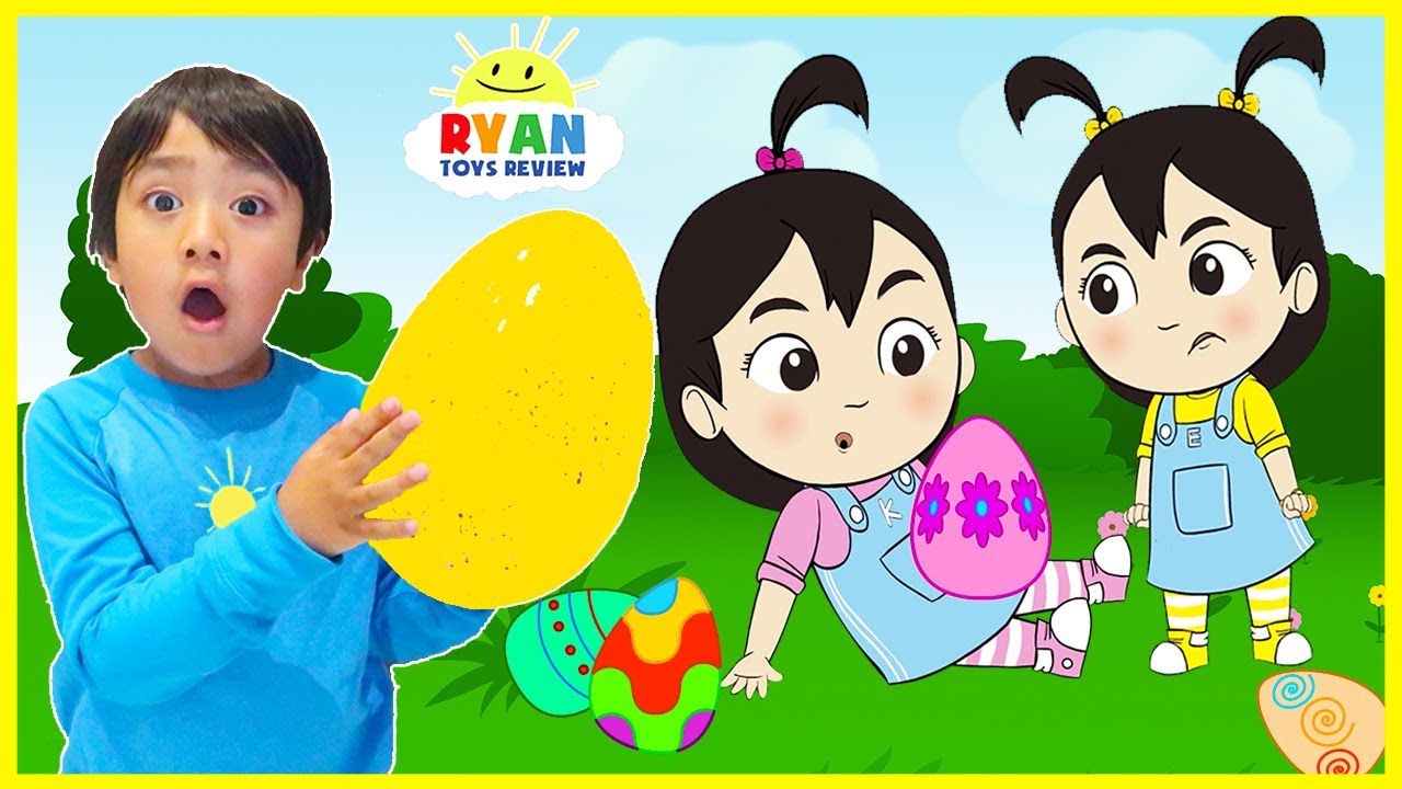 Easter Egg Hunt Surprise for Kids with Ryan, Emma, Kate | cartoon animation for children