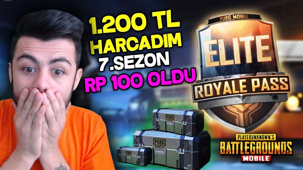 1200 TL HARCADIM 7.SEZON ROYALE PASS 100 LEVEL OLDUM VE KUTU AÇILIMI - PUBG Mobile
