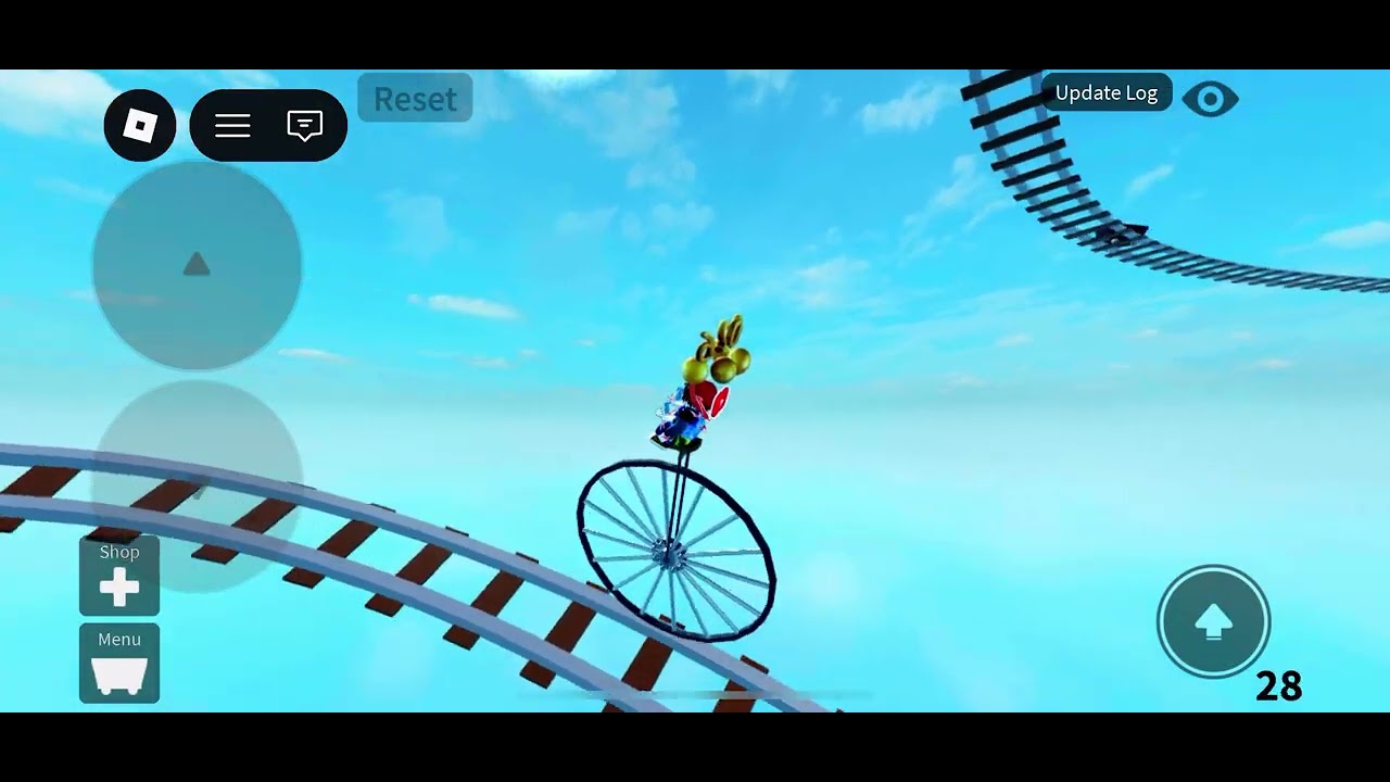 Create a cart ride I Kristopher drop the Unicycle off the high place (Roblox)