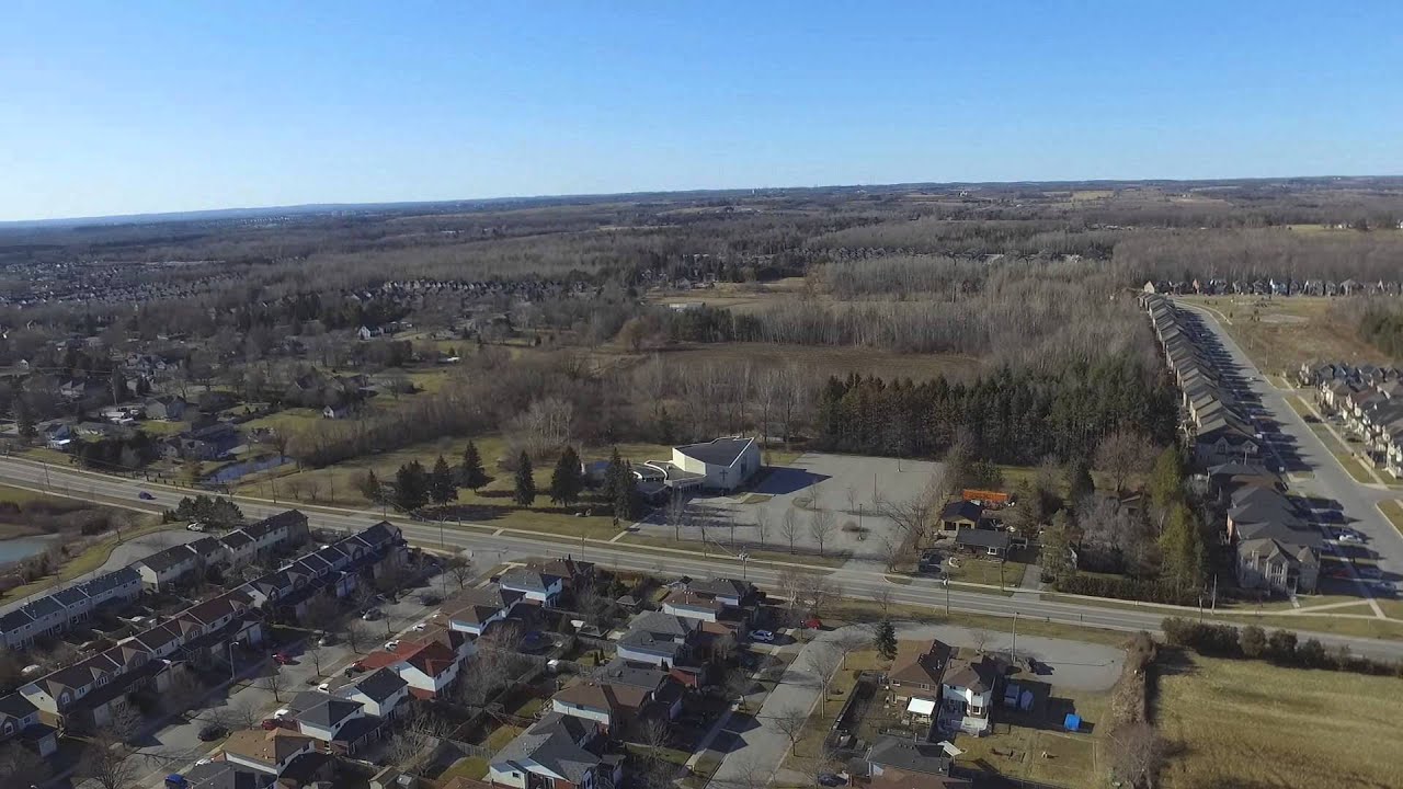 Aerial view of Courtice, Ontario with quadcopter