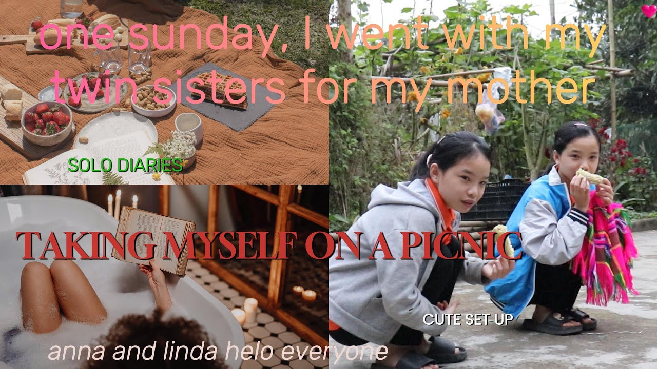 “Two Twin Sisters, One Peaceful Sunday Helping Mom on the Farm”