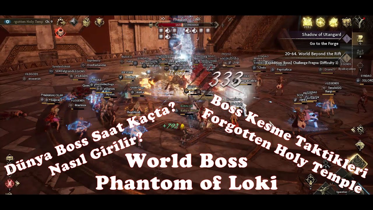 LEGEND OF YMIR | World Boss | Phantom of Loki | Forgotten Holy Temple | Dünya Boss Nasıl Girilir?