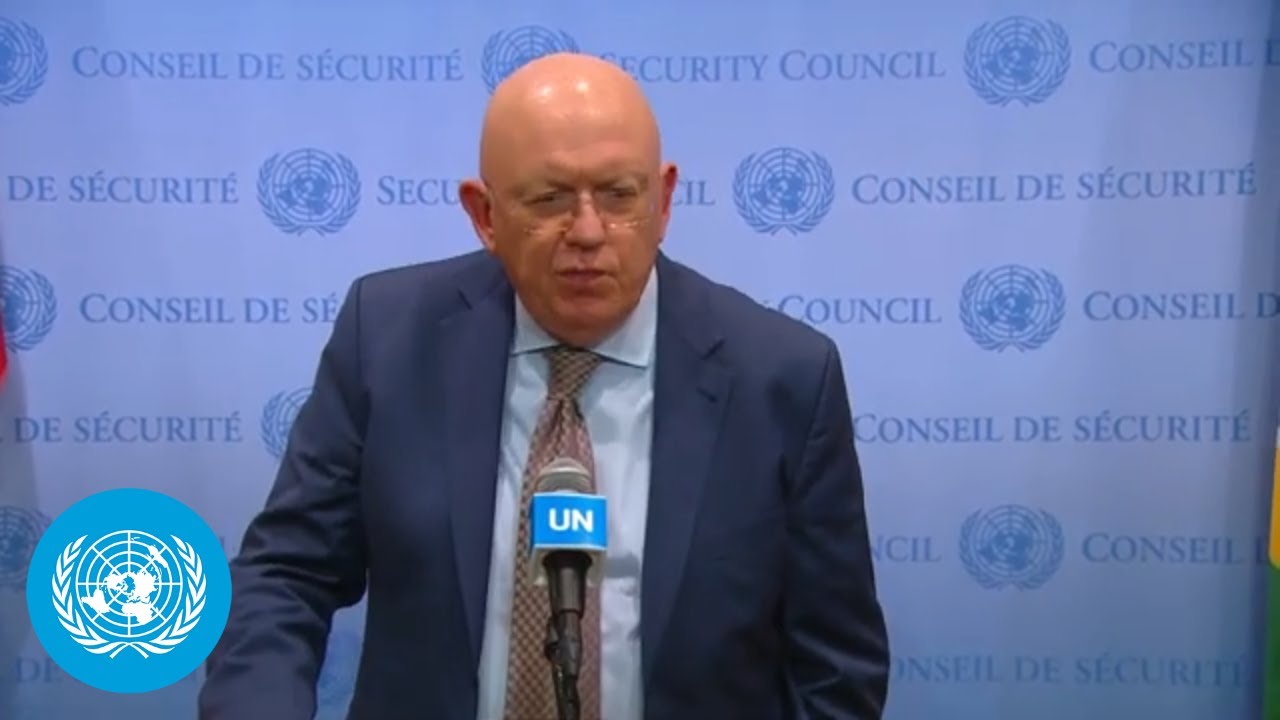 Russia on Palestine - Security Council Media Stakeout | United Nations