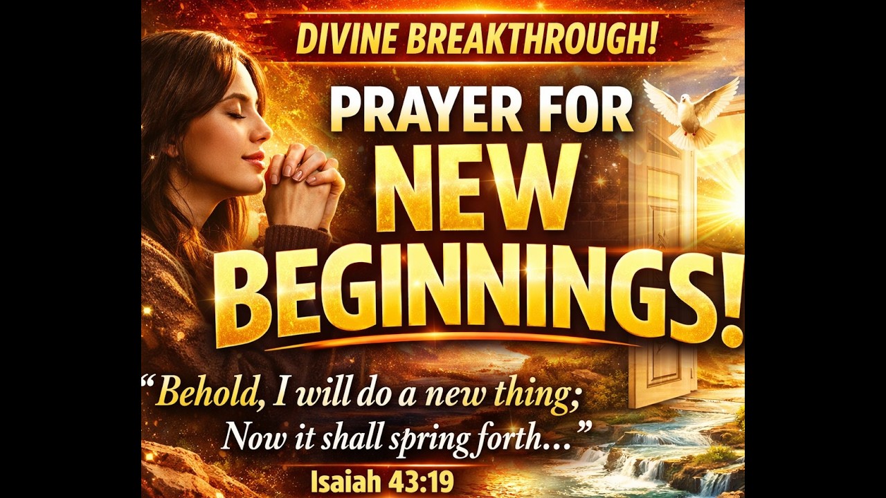 prayer for new beginning Isaiah 43:19. Say this prayer every morning to receive God's blessings.