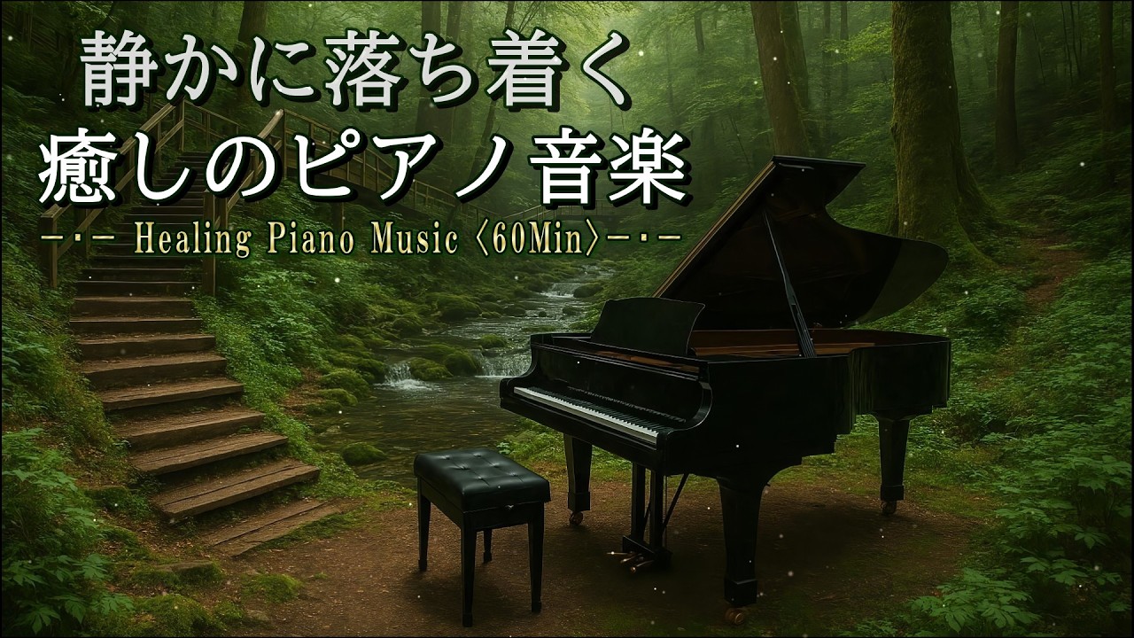 【落ち着く／ピアノBGM】自然の中で静かに過ごす1時間【睡眠／作業／勉強／読書】【Healing Piano Music】