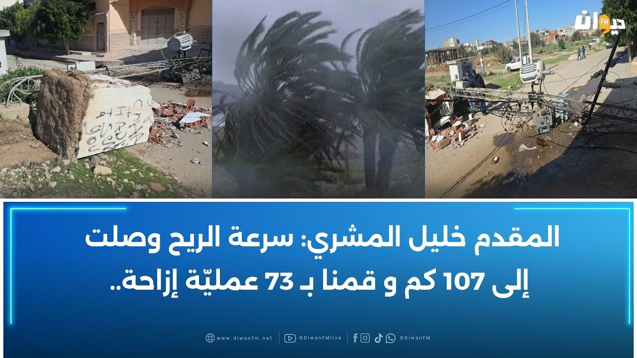 تزامنا مع الرياح القويّة: الحماية المدنية تتدخل لإسعاف 7 أشخاص..