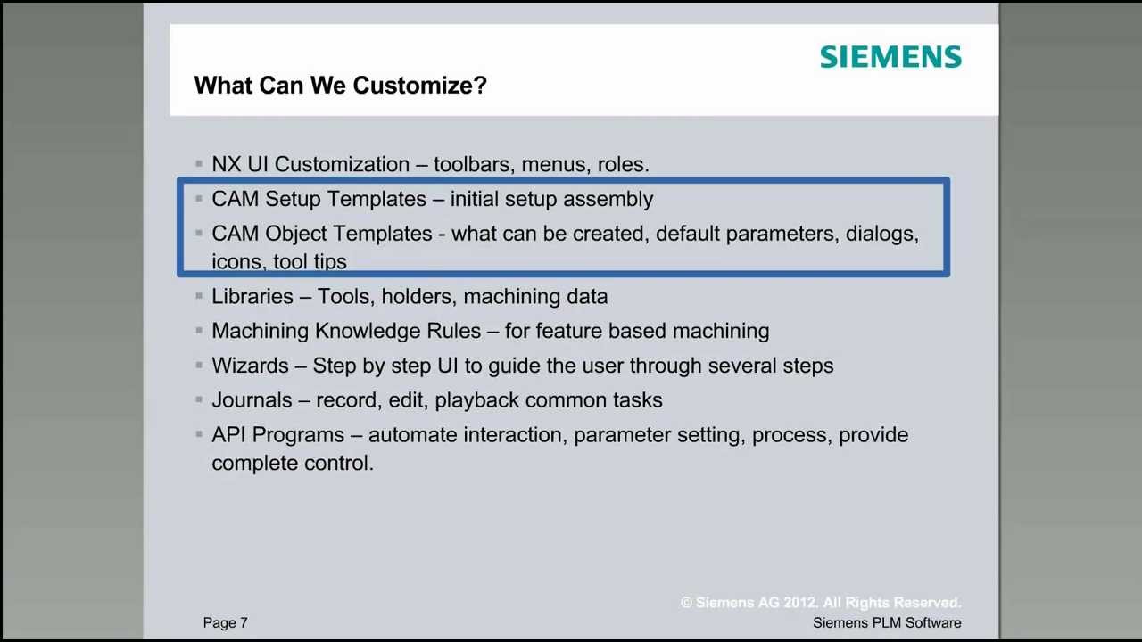 NC PROGRAMMING - "Getting started with NX CAM Customization"