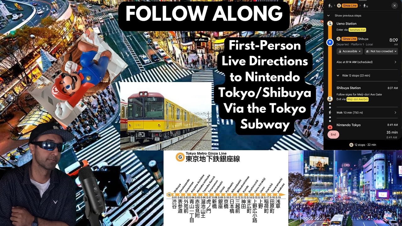 How to travel to the Official Nintendo Tokyo store via the Tokyo Metro Ginza Line (東京メトロ銀座線)!