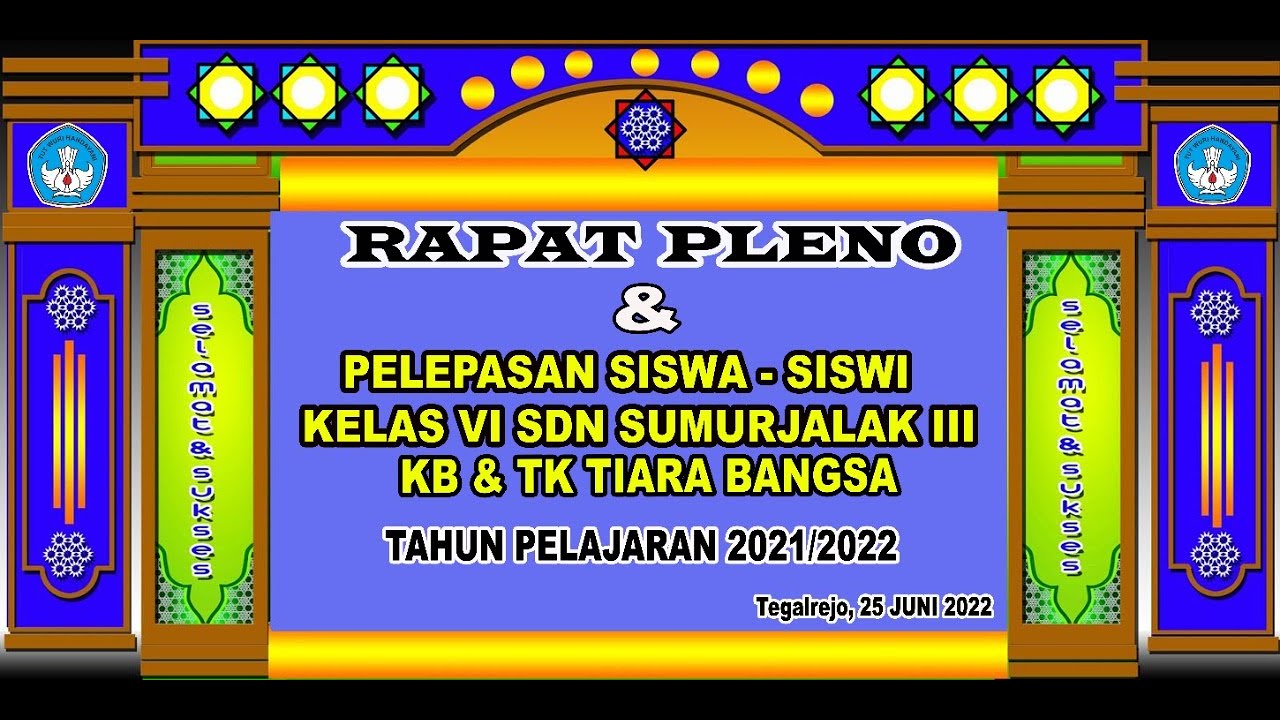 PELEPASAN SISWA-SISWI KELAS VI SDN SUMURJALAK 3, KB DAN TK TIARA BANGSA 2022