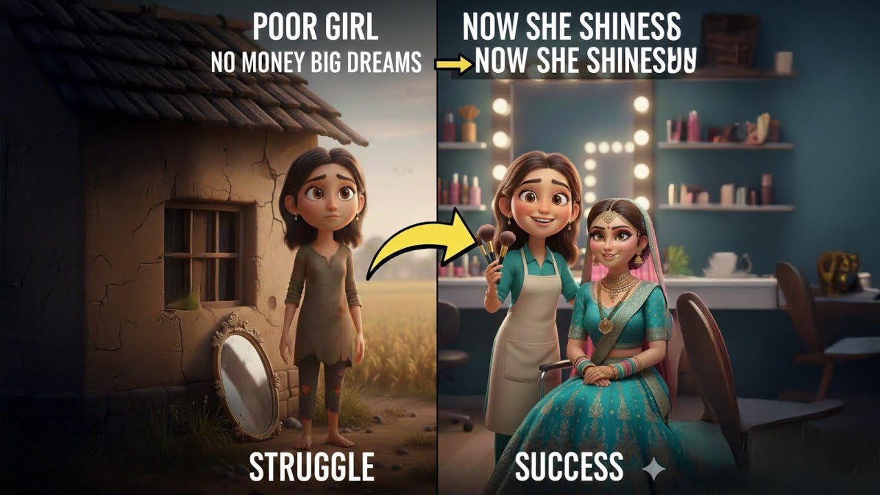 Poor Girl No Money 💔 Big Dreams 🌟 | Inspirational Success Story