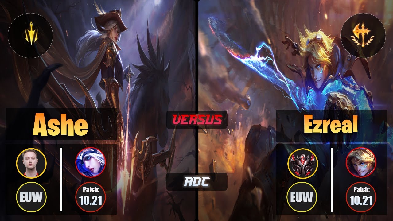 Rekkles ASHE (ADC) [Lethal Tempo] VS EZREAL - Grandmaster EUW Patch 10.21