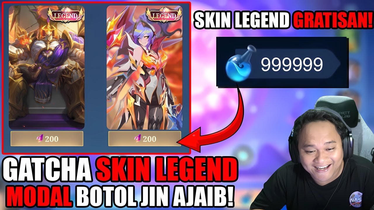 GATCHA 100% GRATIS PERSIAPAN SKIN LEGEND TERBARU 