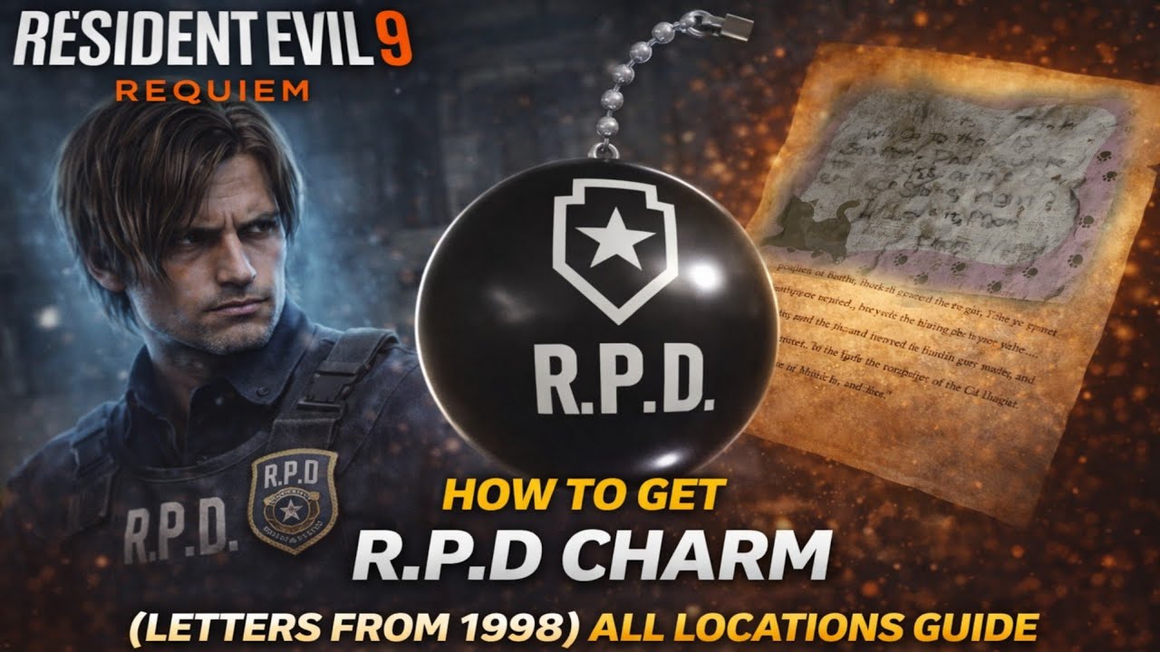 Resident Evil 9 Requiem How to get R.P.D Charm (Letters from 1998) All Locations Complete Guide