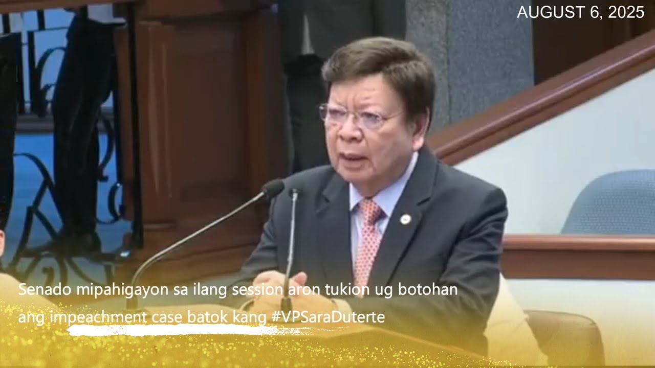 SENATE HEARING VOTING ON SARA IMPEACHMENT AUG 6, 2025