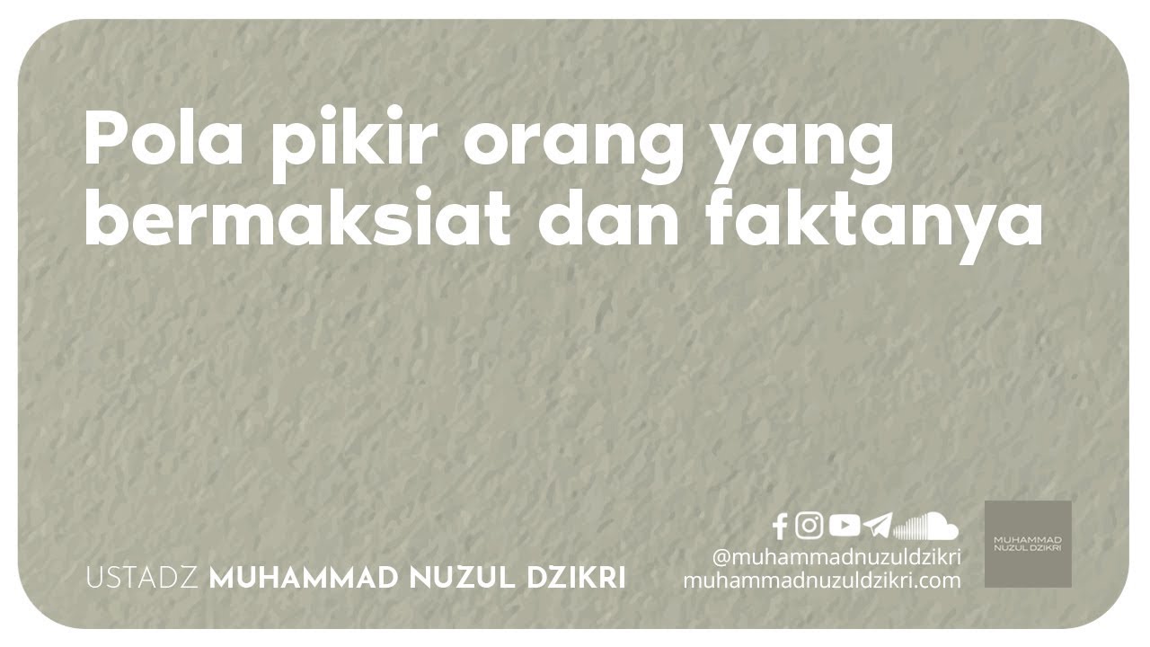 POLA PIKIR ORANG YANG BERMAKSIAT DAN FAKTANYA (4 menitan)