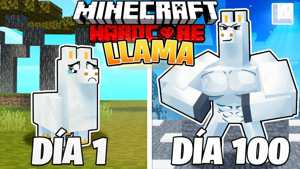 SOBREVIVÍ 100 DÍAS como un LLAMA en MINECRAFT HARDCORE!