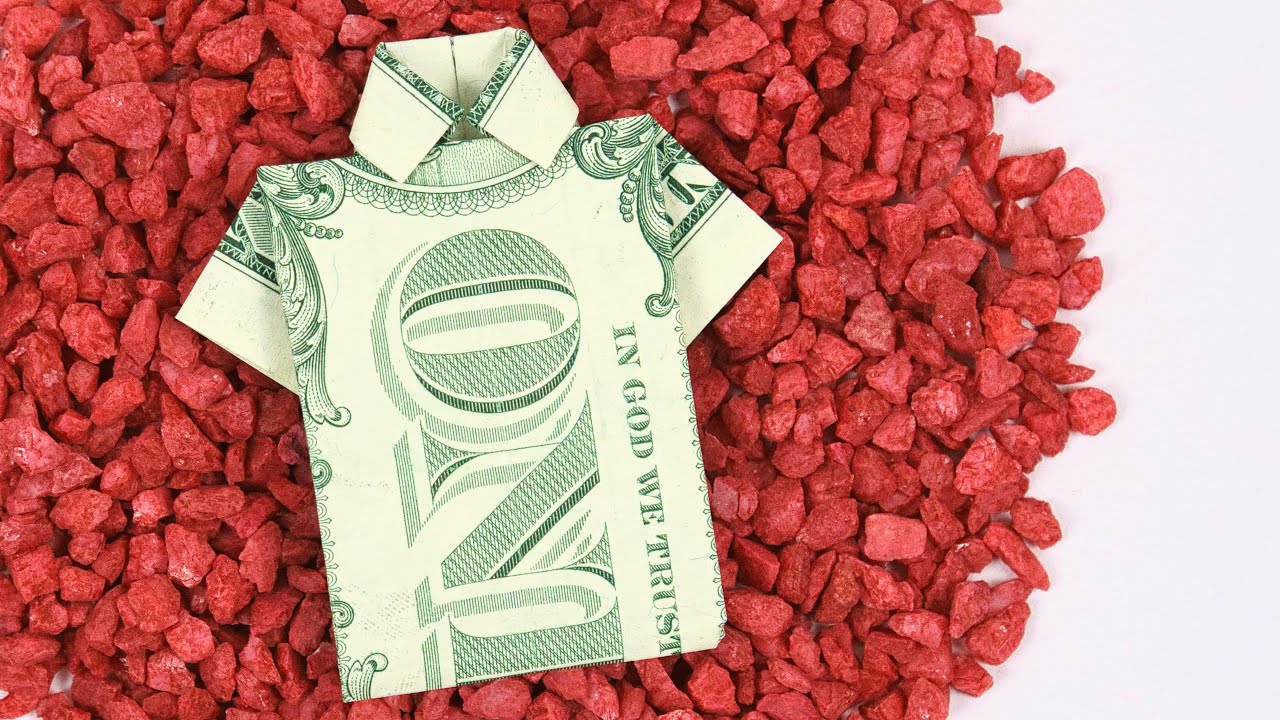 Money origami shirt 👕 EASY INSTRUCTIONS