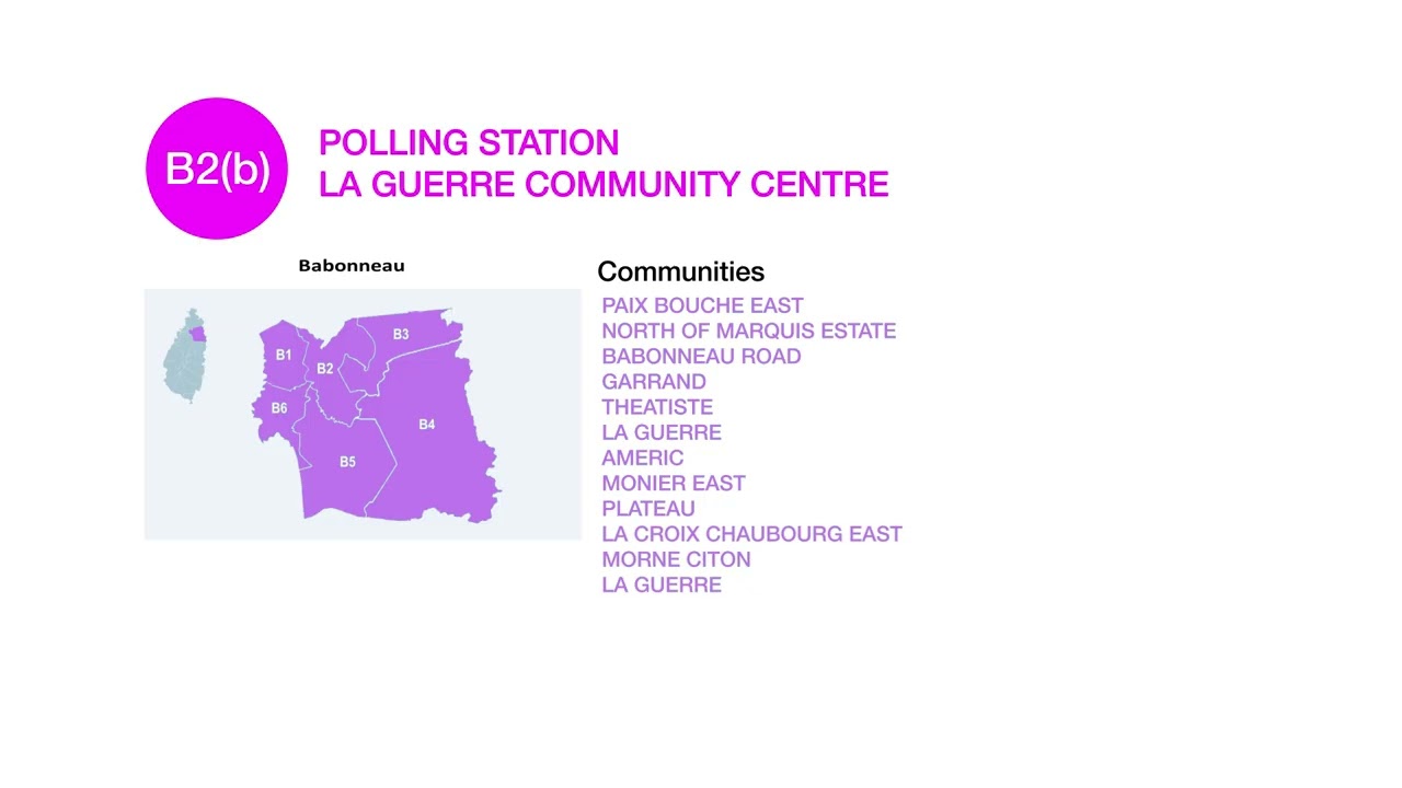 Electoral Districts in Saint Lucia A to C. Know where you are voting!